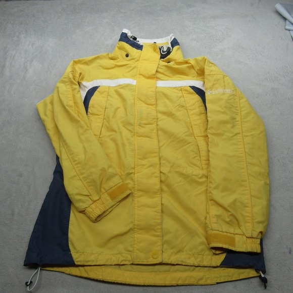 Columbia Jacket Women Medium Yellow 3in1 Shell Waterproof Vintage Snowboard Read - Picture 2 of 16